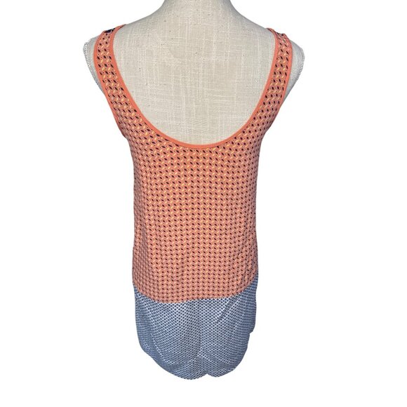 Joie Reversible Floral Silk Tank Dress XS Navy & Peach - Picture 4 of 9